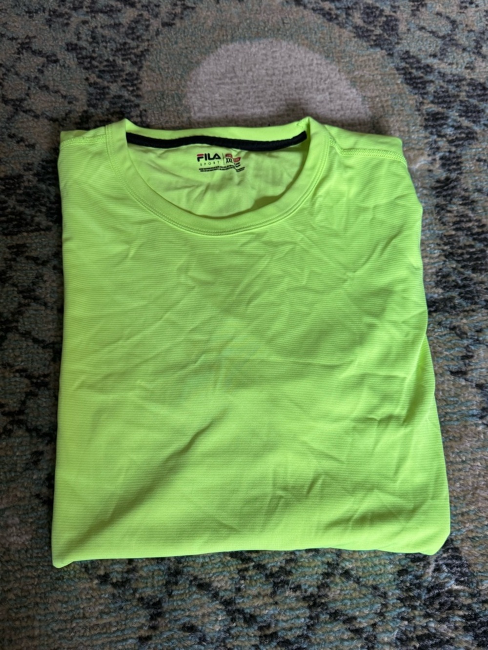 FILA Men’s Neon Green Short-Sleeve Active Tee